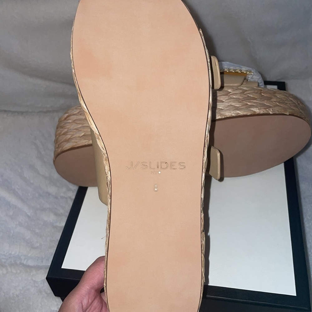 NWT J/SLIDES QUINLEY Sand Leather Sandal - Picture 15 of 15